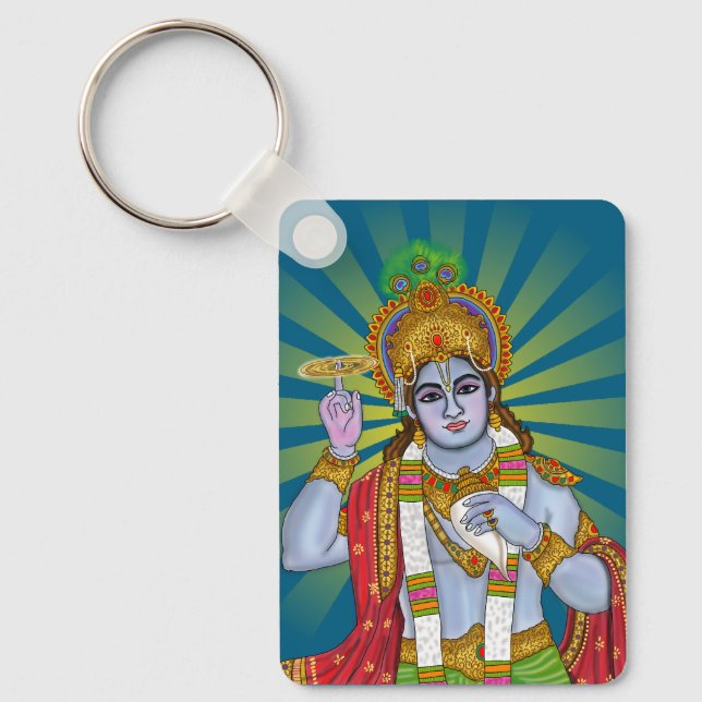 Herr Krishna  Schlüsselanhänger (Vorderseite)
