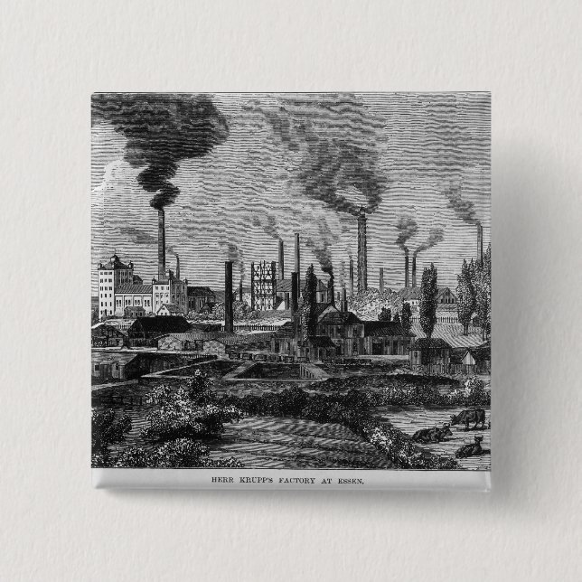 Herr Krupps Factory in Essen, Deutschland Button (Vorderseite)