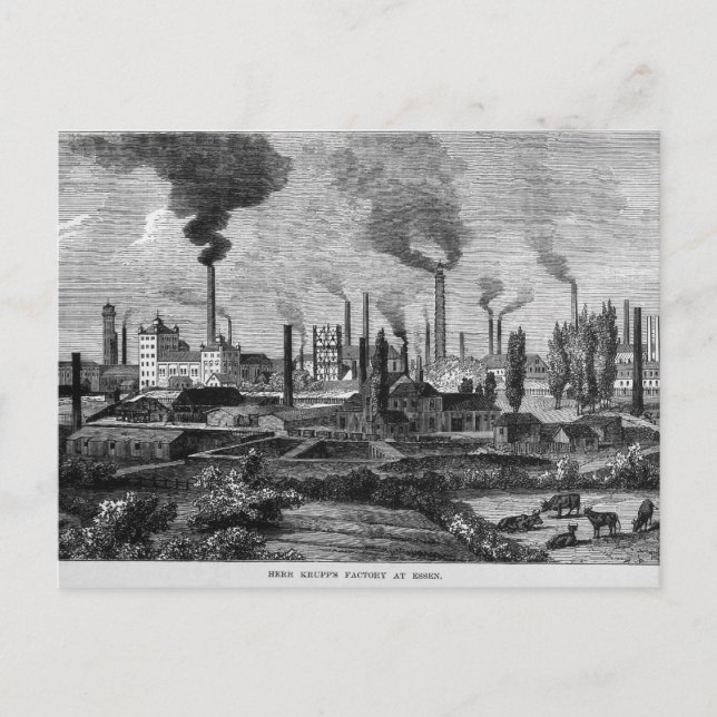 Herr Krupps Factory in Essen, Deutschland Postkarte (Vorderseite)