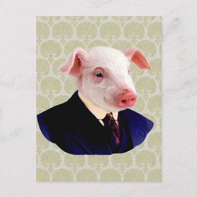 Herr Langdon - Schwein: Postkarte (Vorderseite)