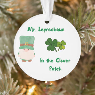Herr Leprechaun im Kleber-Patch Ornament