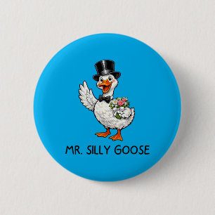 Herr lustiger Gans Hochzeit Junggesellenabschied L Button