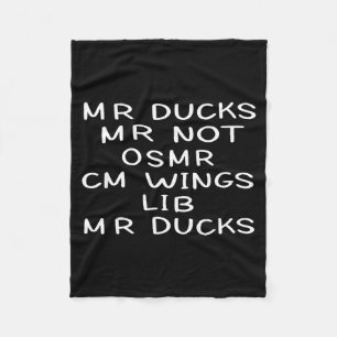 Herr M R Enten T, Lustiger Entenliebhaber, Wasserv Fleecedecke