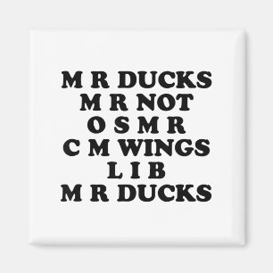 Herr M R Enten T, Lustiger Entenliebhaber, Wasserv Magnet