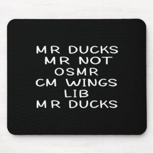 Herr M R Enten T, Lustiger Entenliebhaber, Wasserv Mousepad