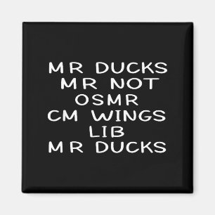 Herr M R Enten T, Lustiger Entenliebhaber, Wasserw Magnet