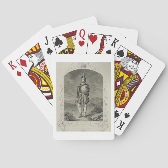 Herr Macready als Macbeth, Szene 3 der Taten-I, im Spielkarten (Rückseite)