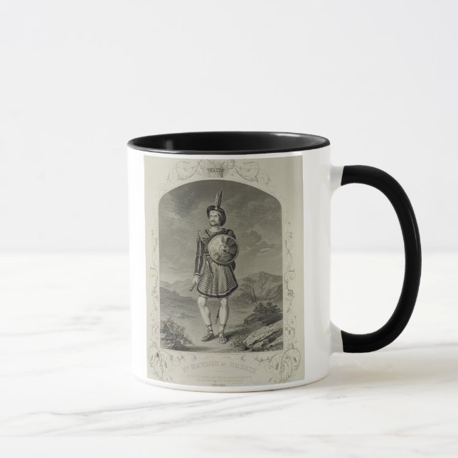 Herr Macready als Macbeth, Szene 3 der Taten-I, im Tasse (Rechts)