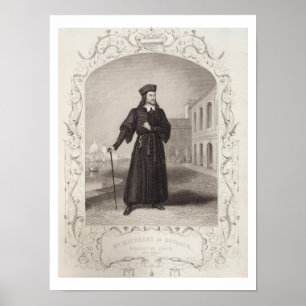 Herr Macready als Shylock, Szene 3 der Taten-I, Poster