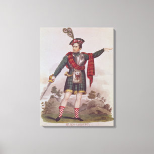 Herr Macready in der Rolle von Rob Roy Macgregor Leinwanddruck