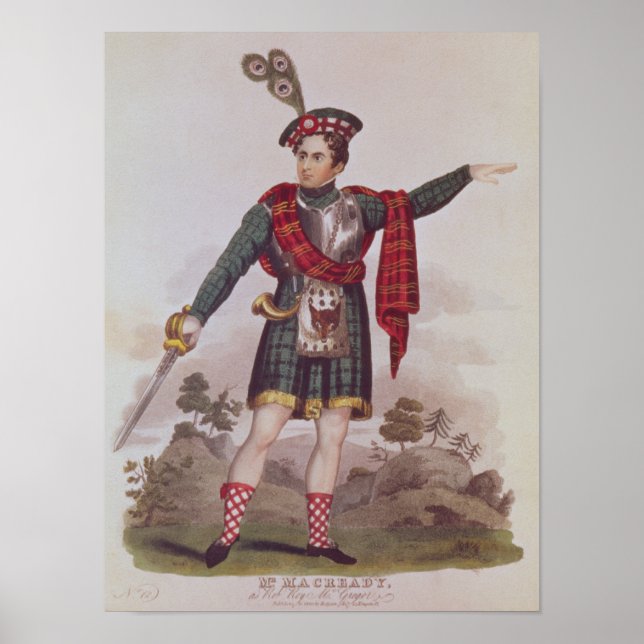 Herr Macready in der Rolle von Rob Roy Macgregor Poster (Vorne)