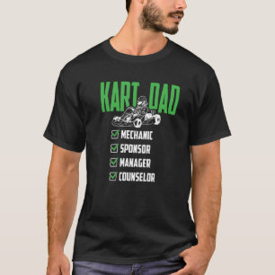 Herr Mechaniker Sponsor Manager Kart Vater T-Shirt