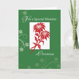 Herr Minister, Herr Poinsettias Feiertagskarte
