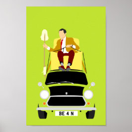Herr Mister Bean Classic Mini Car Poster