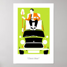 Herr Mister Bean Classic Mini Car Poster