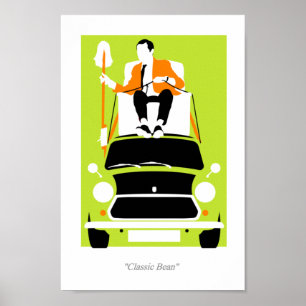 Herr Mister Bean Classic Mini Car Poster