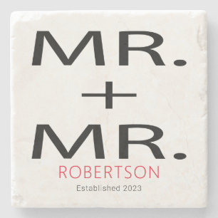 Herr Mister und Herr Modern Wedding Stone Unterset Steinuntersetzer