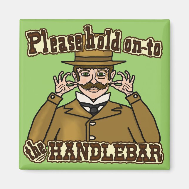 Herr mit Oberlippenbart Magnet (Vorne)