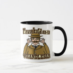 Herr mit Oberlippenbart Tasse