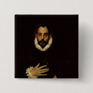 Herr mit seiner Hand auf seinem Kasten, c.1580 Button