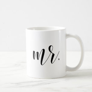 Herr Modern Calligraphy   Schwarze Typografie Tasse
