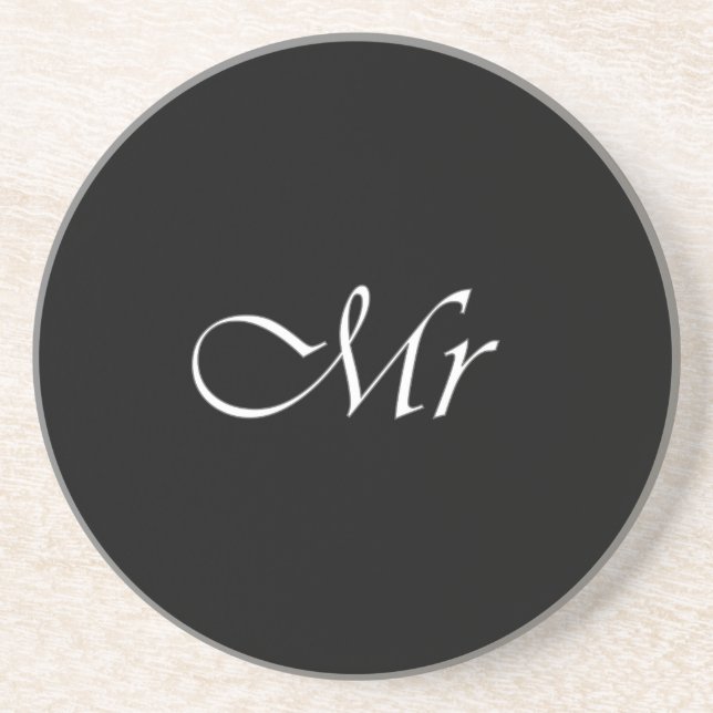 Herr Monogramm Untersetzer (Vorne)