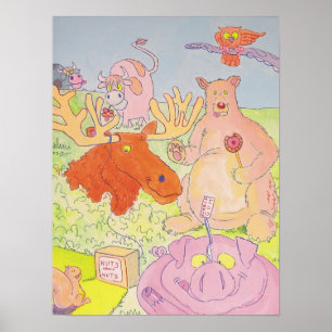 Herr Moose and Friends (Teil 1 eines Triptychons) Poster