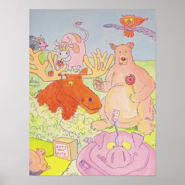 Herr Moose and Friends (Teil 1 eines Triptychons) Poster (Vorne)