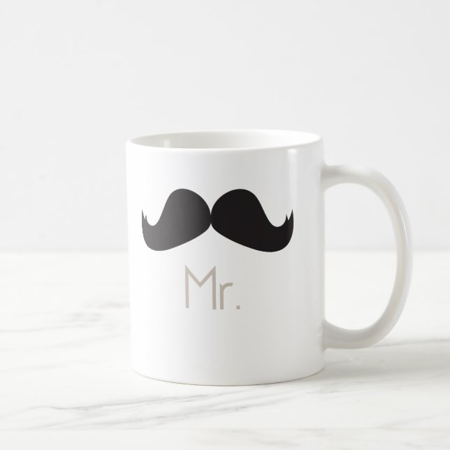 Herr Moustache Mug Tasse (Rechts)