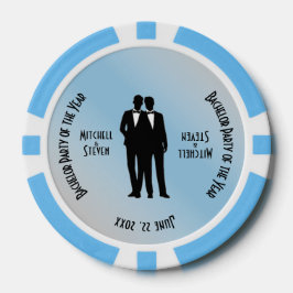 Herr & Mr Bachelor Party Blue Pokerchips