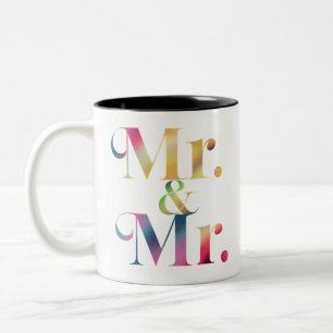 Herr & Mr. Gay Bachelor Party Gay Marriage Zweifarbige Tasse