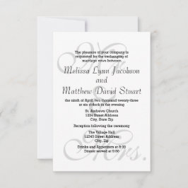 Herr & Mrs. - 3x5 Einladung zur Hochzeit und zum E