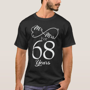 Herr & Mrs. 68 Jahre 68 Jahre Hochzeitstag T-Shirt
