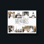 Herr & Mrs. Aight Foto Hand Letter Monogram Leinwanddruck<br><div class="desc">Dies ist das perfekte Design für die Neuvermählten,  fügen Sie unvergessliche Fotos hinzu und ändern Sie einfach den Namen.</div>