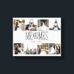 Herr & Mrs. Aight Foto Hand Letter Monogram Leinwanddruck<br><div class="desc">Dies ist das perfekte Design für die Neuvermählten,  fügen Sie unvergessliche Fotos hinzu und ändern Sie einfach den Namen.</div>