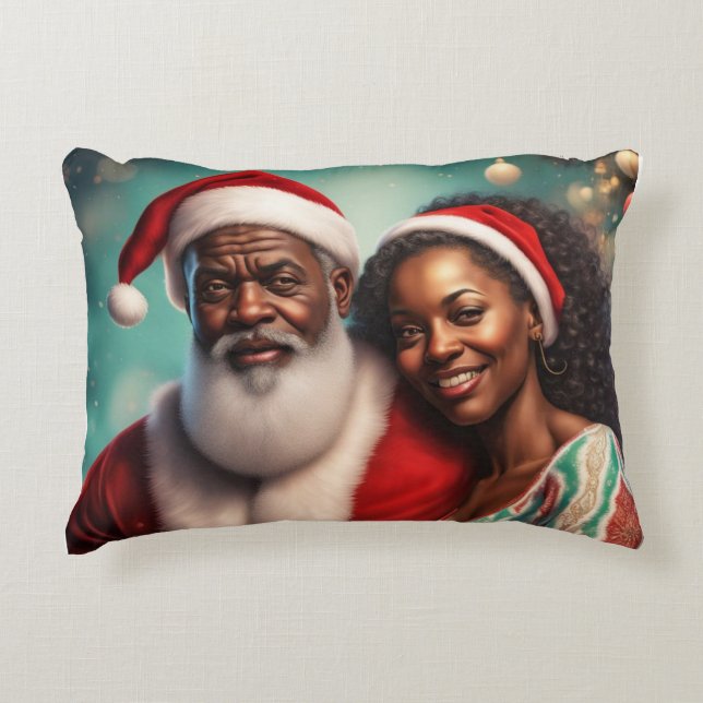 Herr & Mrs. Claus Accent Pillow Dekokissen (Vorderseite)