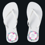 Herr & Mrs. Floral Tropical Wedding Flip Flops<br><div class="desc">For further customization,  please click the Customize button and use our design tool to modify this template. If the options are available,  you may change text and image by simply clicking on "Edit/Remove Text or Image Here" and add your own. Designed by Freepik.</div>