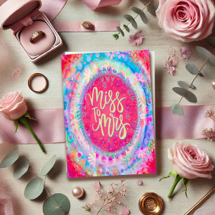 Herr & Mrs Fun Floral Blue Wedding Inspirivity Karte