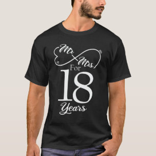 Herr & Mrs für 18 Jahre 18 Jahre 18. Hochzeitstag T-Shirt