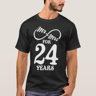 Herr & Mrs. Für 24 Jahre 24 Jahre Hochzeitstag T-Shirt