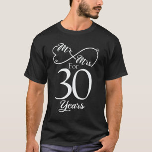 Herr & Mrs. für 30 Jahre 30 Jahre Hochzeitstag T-Shirt