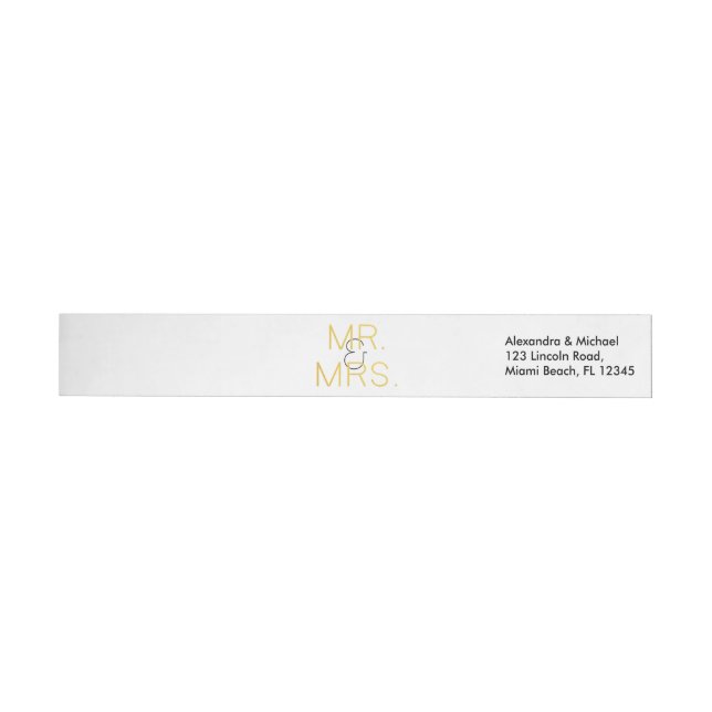 Herr & Mrs. Gold Elegant Typografy Wedding (Person)