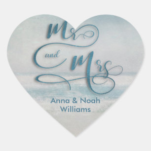 Herr & Mrs. Herz-Aufkleber