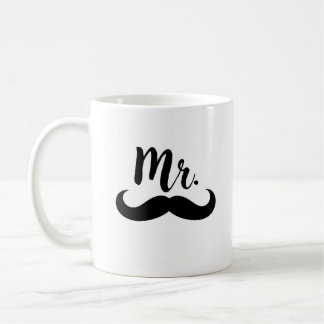Herr & Mrs Lips & Mustache Couple Kaffeetasse