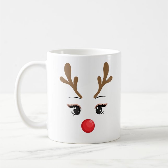 Herr & Mrs. Rudolph the Red Nose Rentier Kaffeetasse (Links)