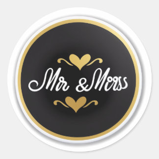 Herr & Mrs. Runder Aufkleber