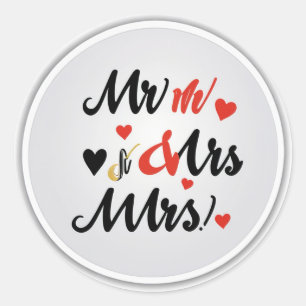 Herr & Mrs. Runder Aufkleber