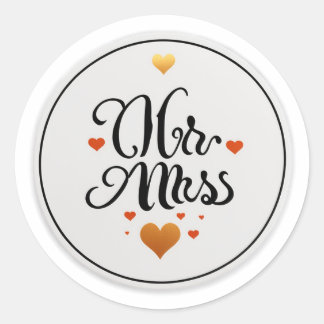 Herr & Mrs. Runder Aufkleber