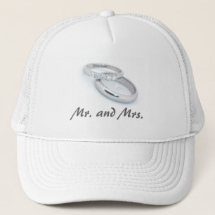 Herr & Mrs./Silver Wedding Bands Truckerkappe