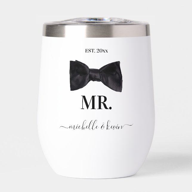 Herr & Mrs Wedding Black & White (Vorderseite)